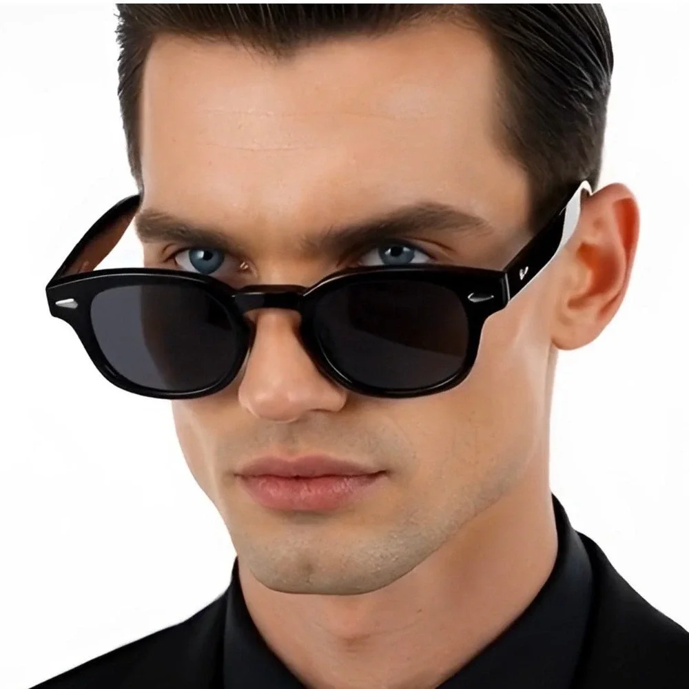 Dark Black Sunglasses Classic Style Retro Fashion‎ Light Weight Lentes Gafas